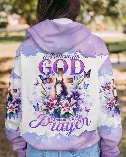 I Believe In God Cross Horse Lilies Women's All Over Print Shirt - Tlno0512233