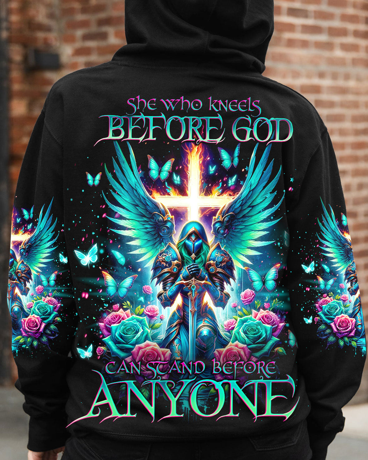 She Who Kneels Before God Warrior Women's All Over Print Shirt - Tlno0503243