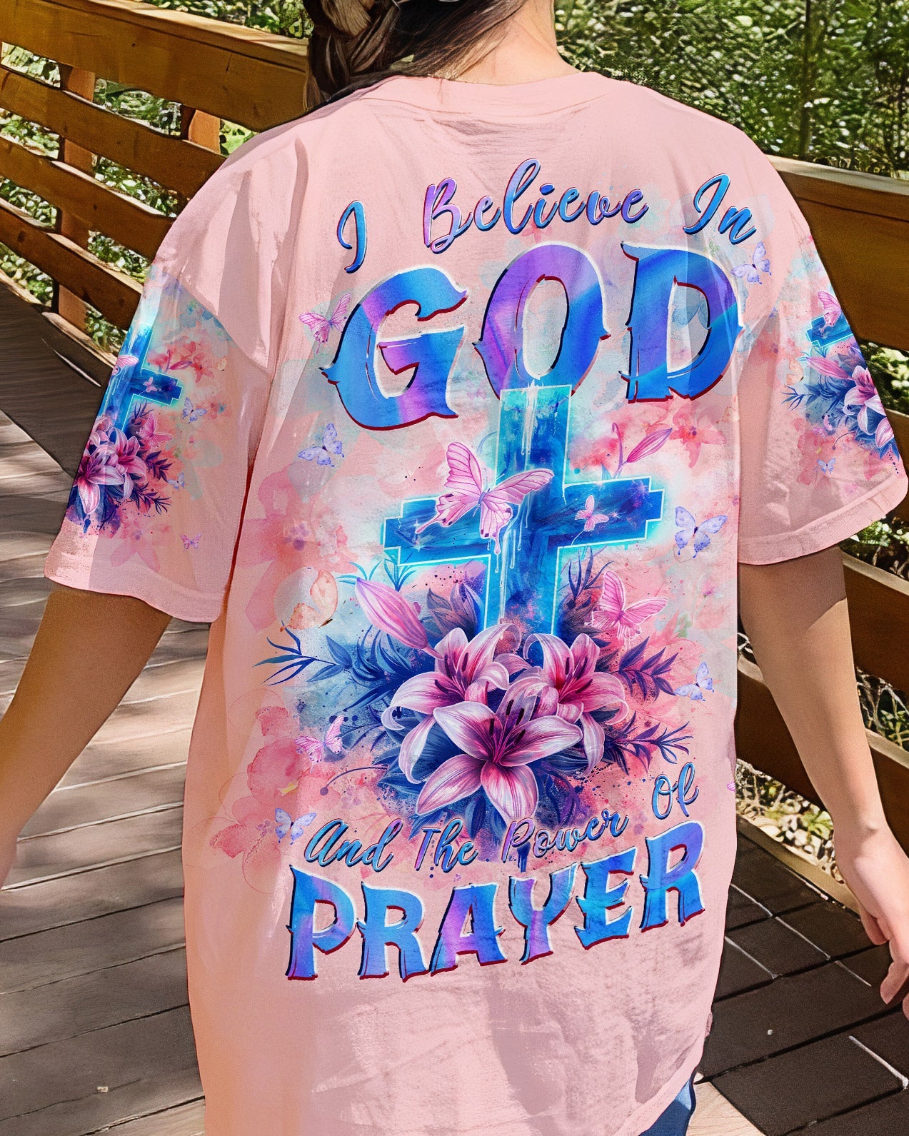 I Believe In God Lilies Women's All Over Print Shirt - Tlpq0803243