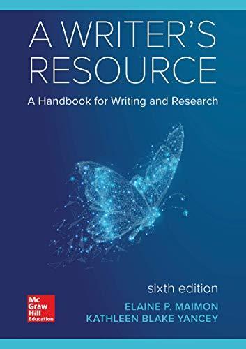 A Writers Resource A Handbook For Writing And Research 6Th Edition