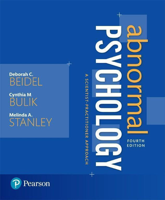 Abnormal Psychology A Scientist Practitioner Approach 4Th Edition