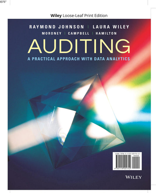 Auditing A Practical Approach With Data Analytics