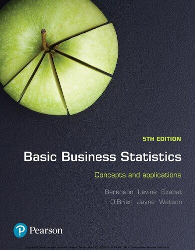 Basic Business Statistics Concepts And Applications 5Th Edition