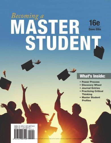 Becoming A Master Student 16Th Edition