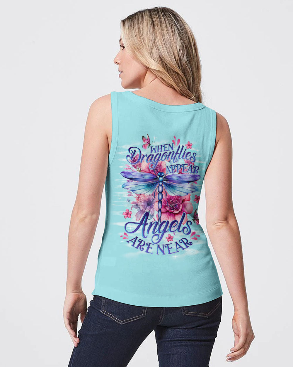 When Dragonflies Appear Angels Are Near Women's All Over Print Shirt - Tlno0909233