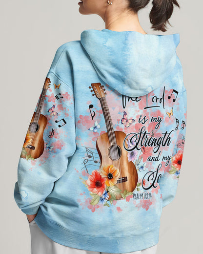 The Lord Is My Strength Guitar Women's All Over Print Shirt - Tlno1609234