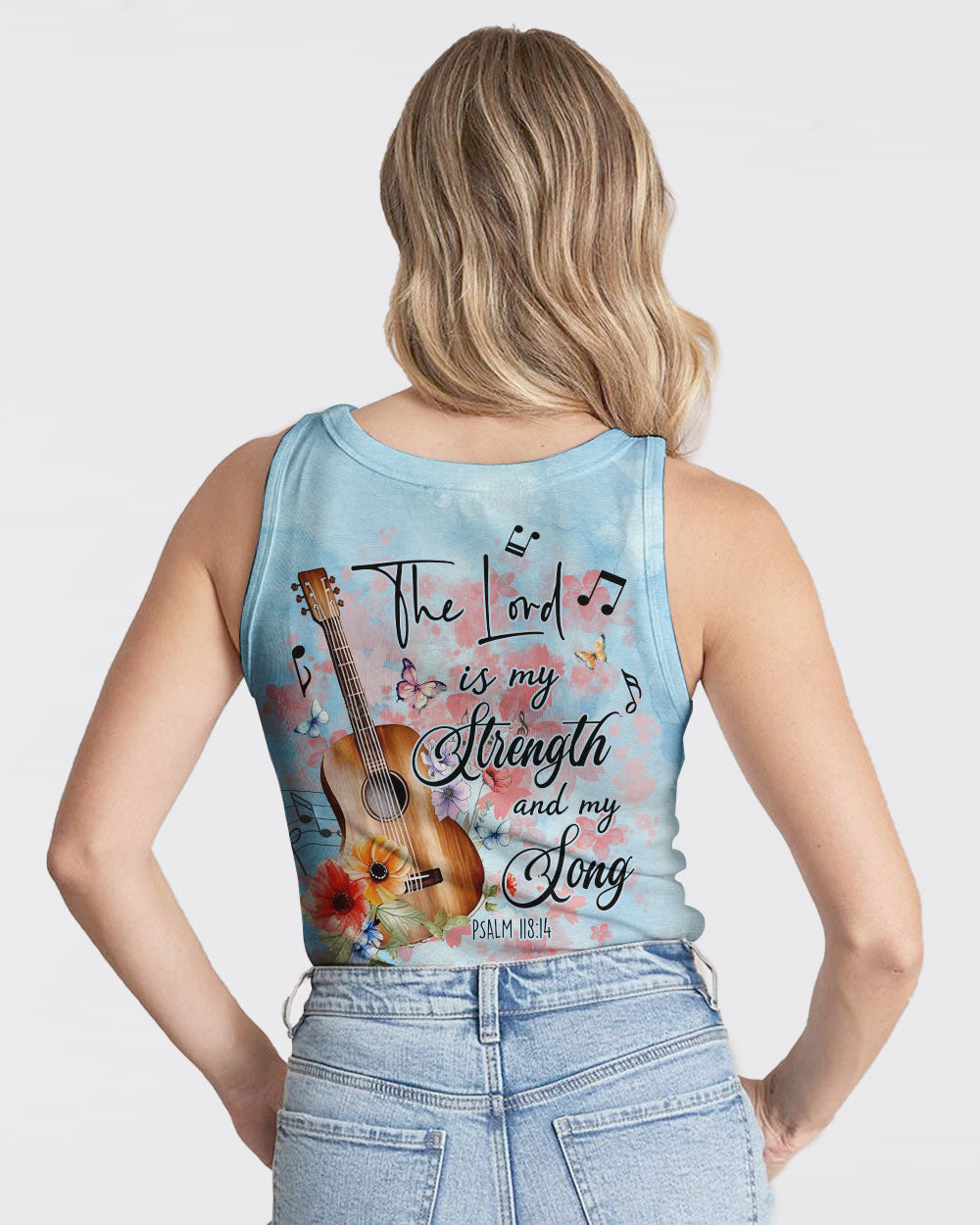 The Lord Is My Strength Guitar Women's All Over Print Shirt - Tlno1609234