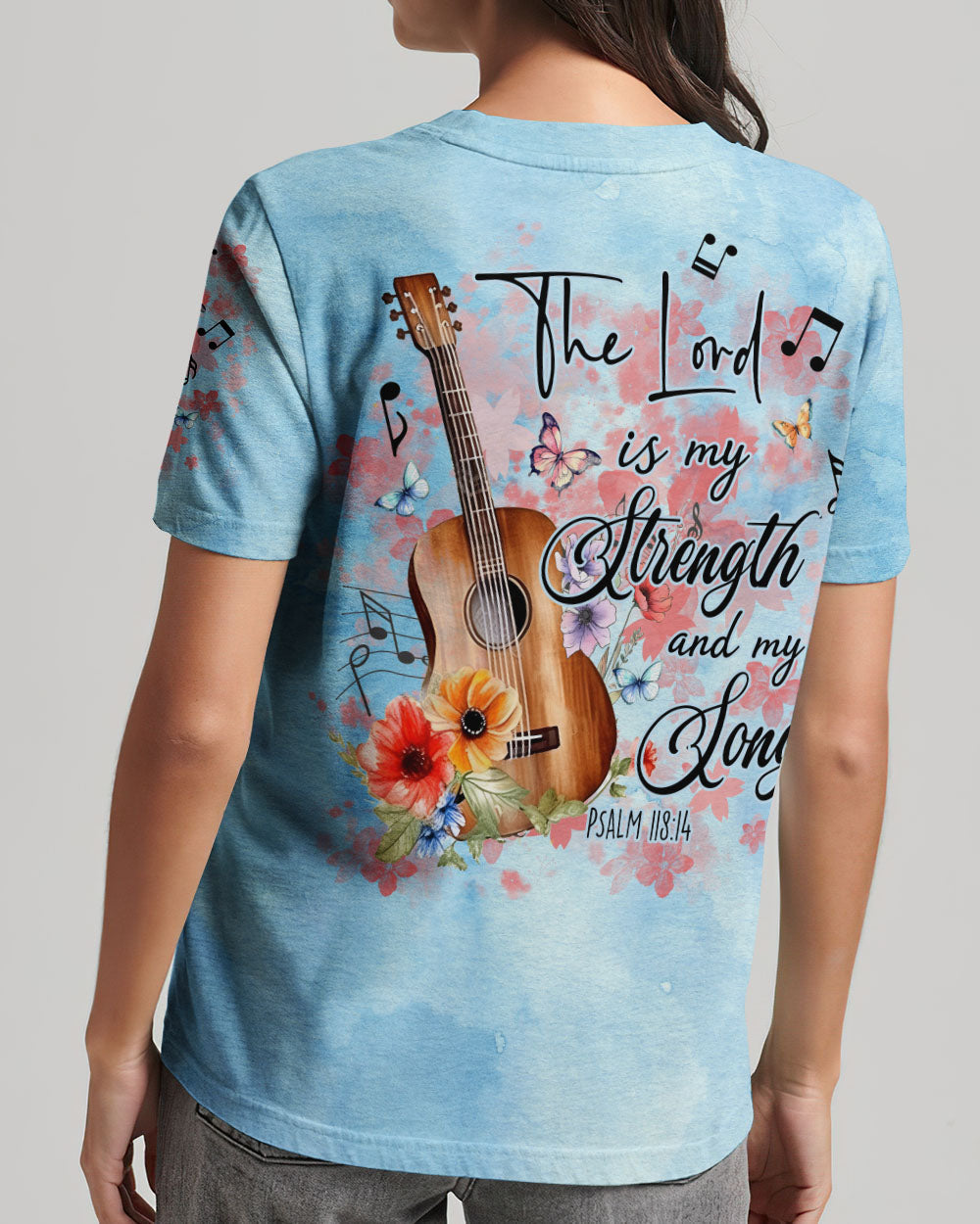 The Lord Is My Strength Guitar Women's All Over Print Shirt - Tlno1609234