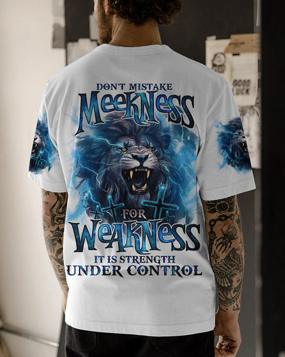 Don't Mistake Meekness Lion Men's All Over Print Shirt - Tlno1809234