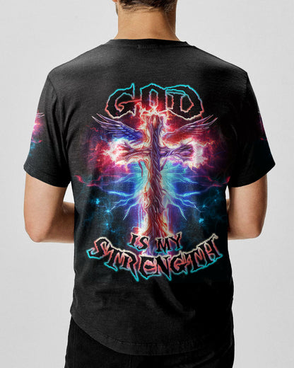 God Is My Strength Men's All Over Print Shirt - Tlno2309234