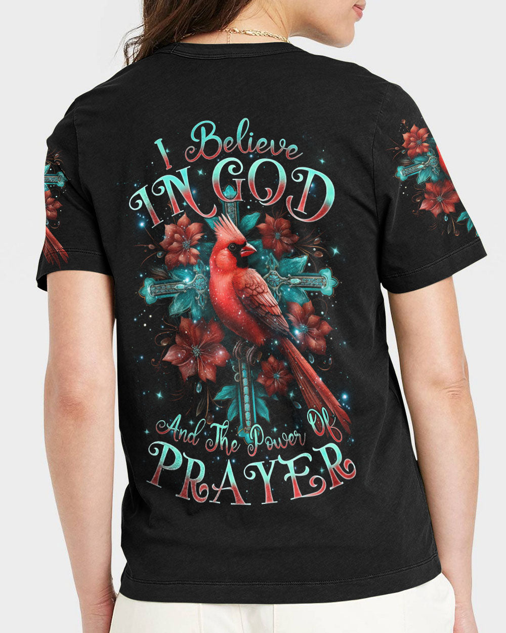 I Believe In God Cardinal Women's All Over Print Shirt - Tlnz0201243