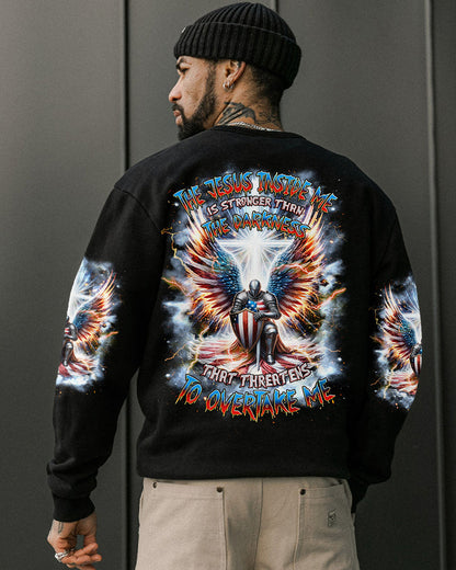 The Jesus Inside Me Is Stronger Warrior Men's All Over Print Shirt - Tlnz0603244