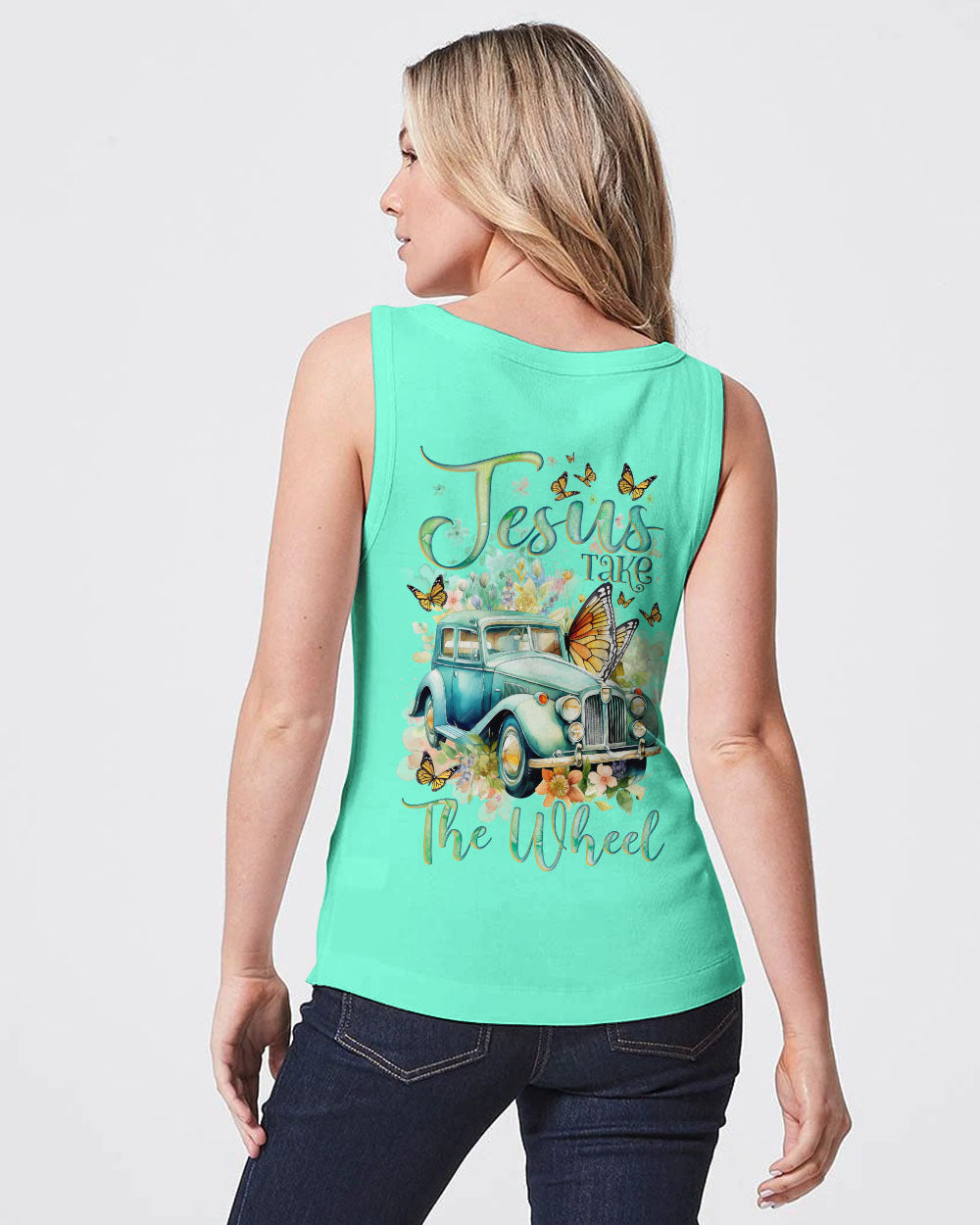 Jesus Take The Wheel Women's All Over Print Shirt - Tlnz1811232