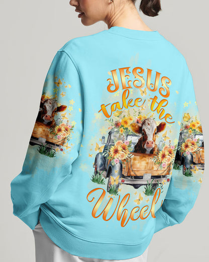 Jesus Take The Wheel Cow Truck Women's All Over Print Shirt - Tltw0512234