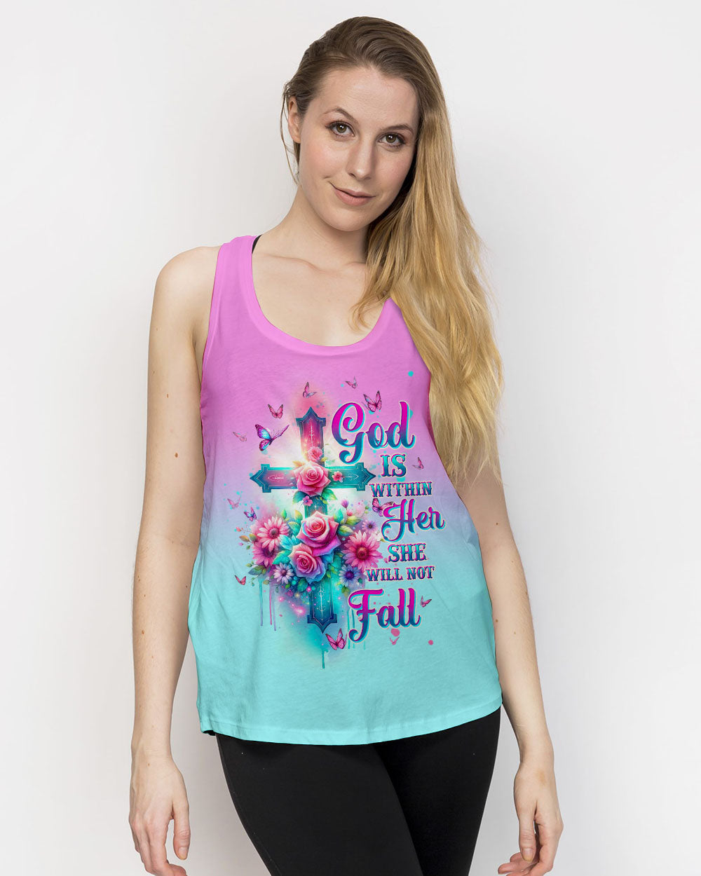 God Is Within Her Rose Cross Women's All Over Print - Tltw1212234