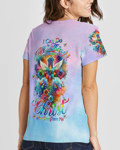 I Can Do All Things Through Christ Colorful Women's All Over Print Shirt - Tltw1511233