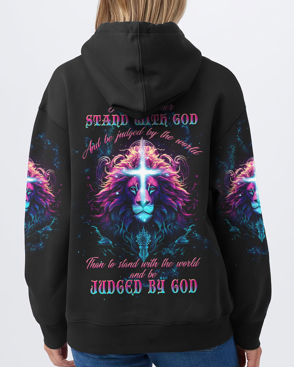 I Would Rather Stand With God Lion Women's All Over Print Shirt - Tltw1809233