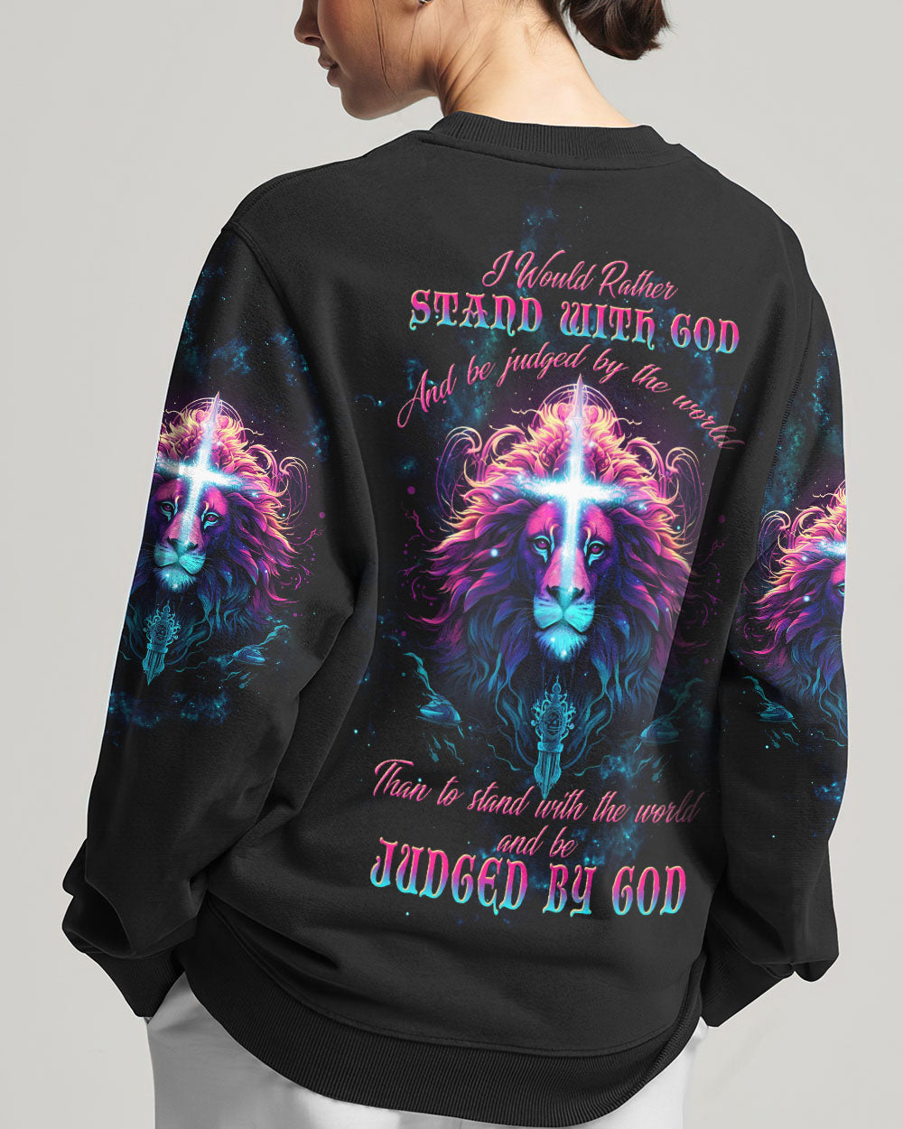 I Would Rather Stand With God Lion Women's All Over Print Shirt - Tltw1809233