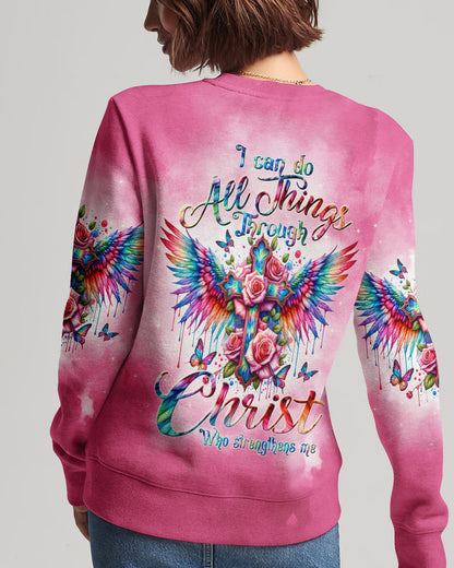 I Can Do All Things Through Christ Wings Tie Dye Women's All Over Print Shirt - Tltw2010232