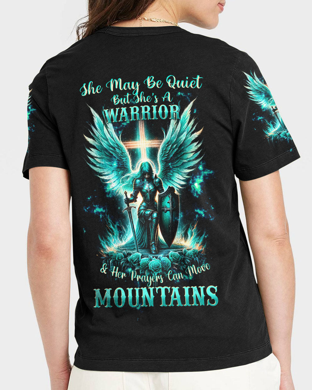 Prayers Can Move Mountains Warrior Wings Wings Women's All Over Print Shirt - Tltw2912234