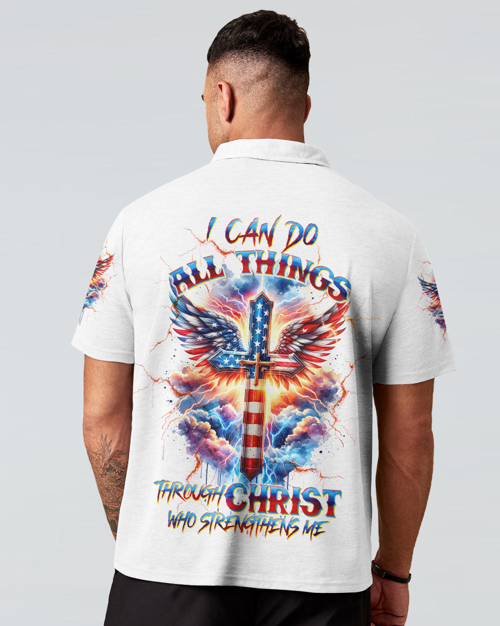 I Can Do All Things Cross Wings Men's All Over Print Shirt - Tltw3001243