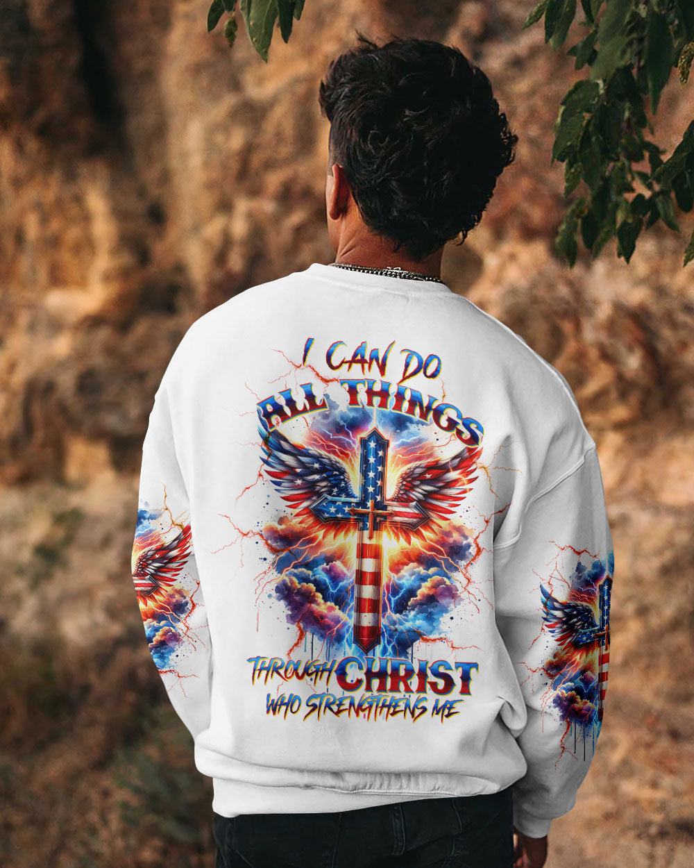 I Can Do All Things Cross Wings Men's All Over Print Shirt - Tltw3001243