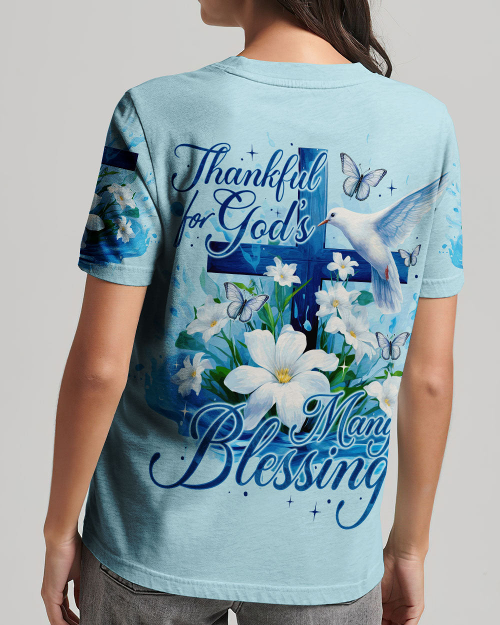 Thankful For God Women's All Over Print Shirt - Ty0609233