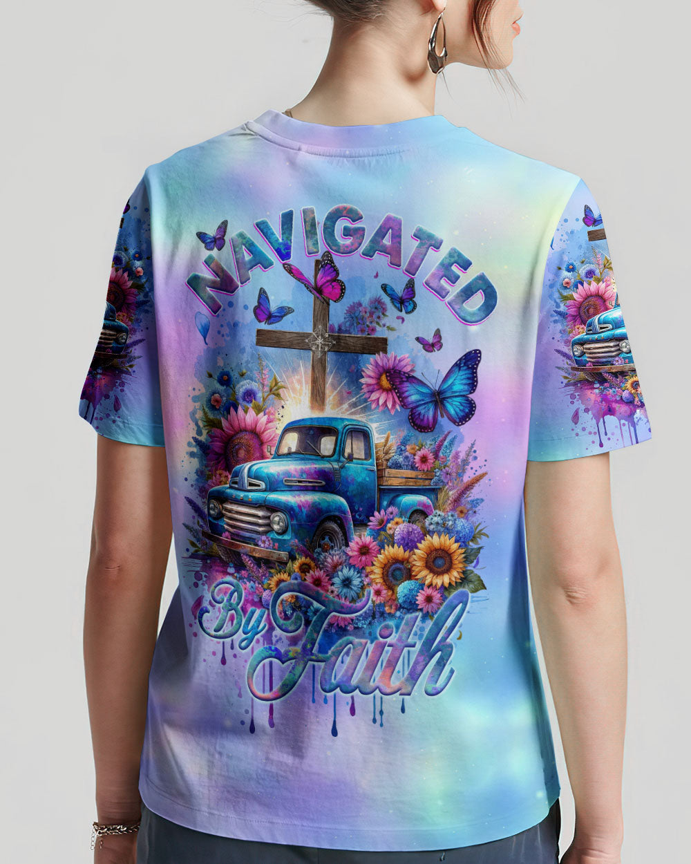 Navigated By Faith Women's All Over Print Shirt - Ty2211232