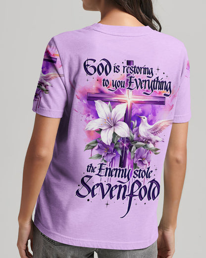 God Is Restoring To You Everything Women's All Over Print Shirt - Ty2508234