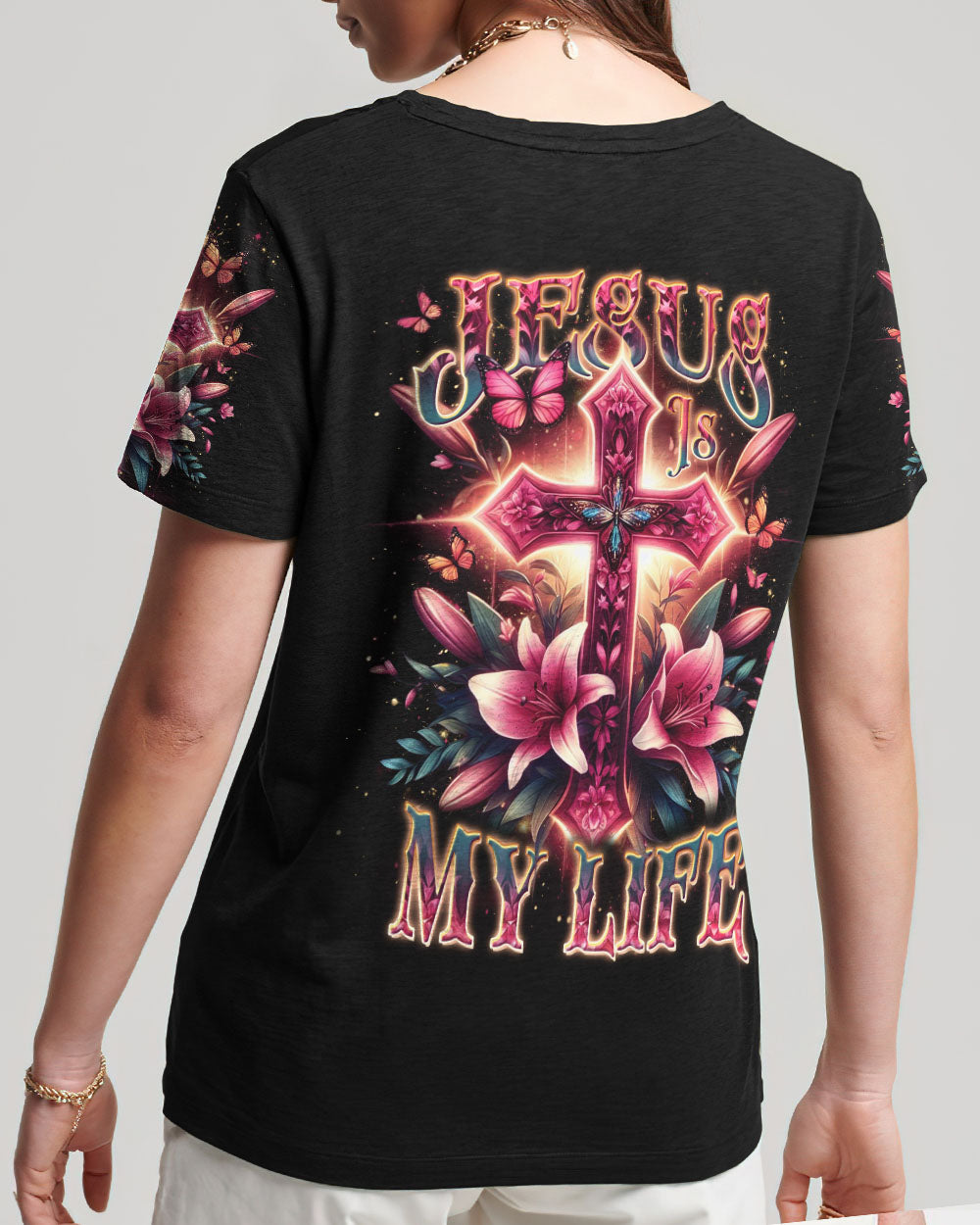 Jesus Is My Life Cross Women's All Over Print Shirt - Yhdu2911234