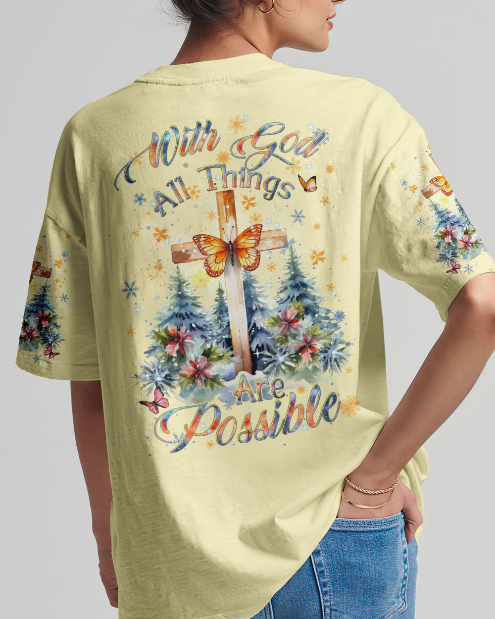 With God All Things Are Possible Women's All Over Print Shirt - Yhdu3110231