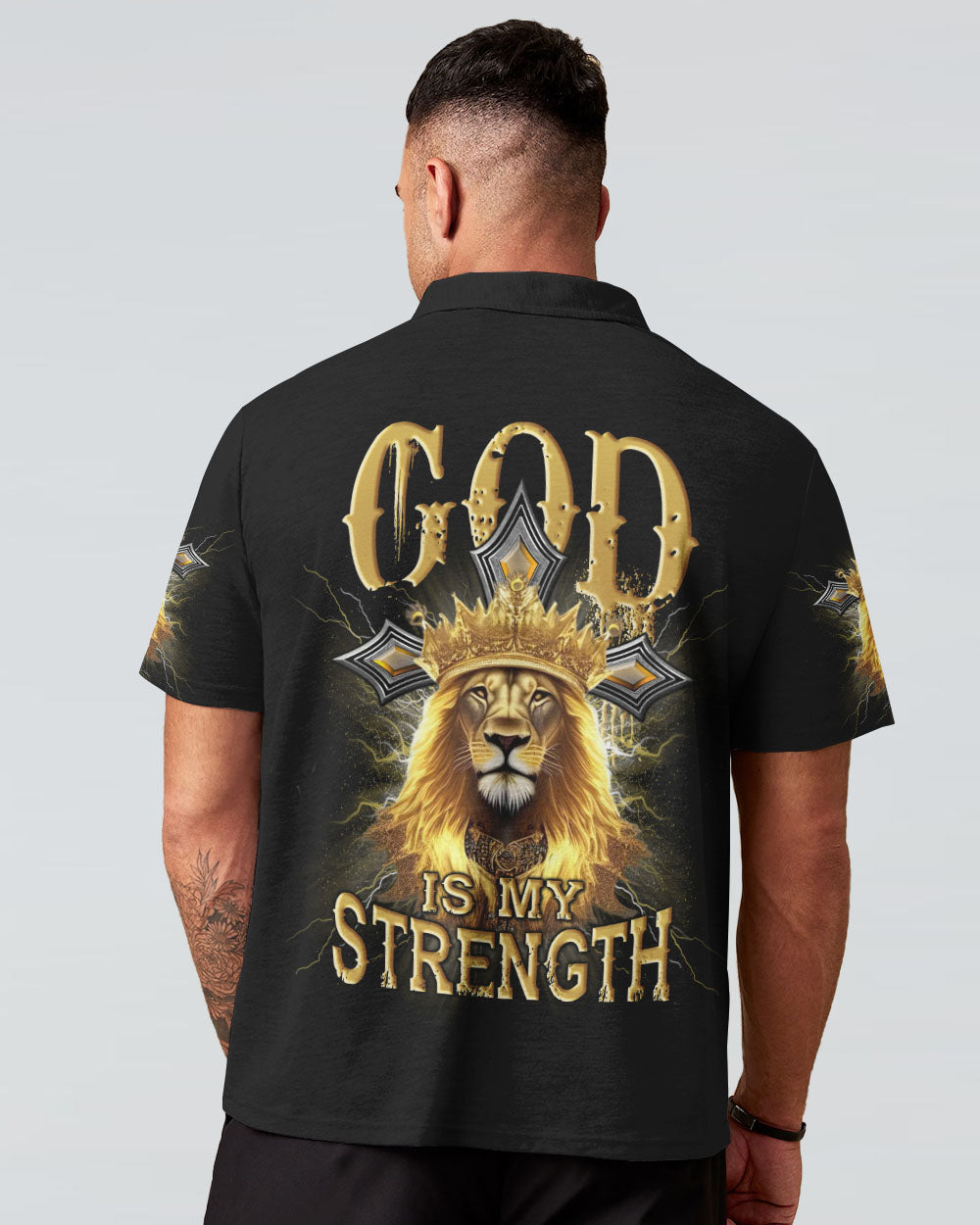 God Is My Strength Men's All Over Print Shirt - Yhlh2209234