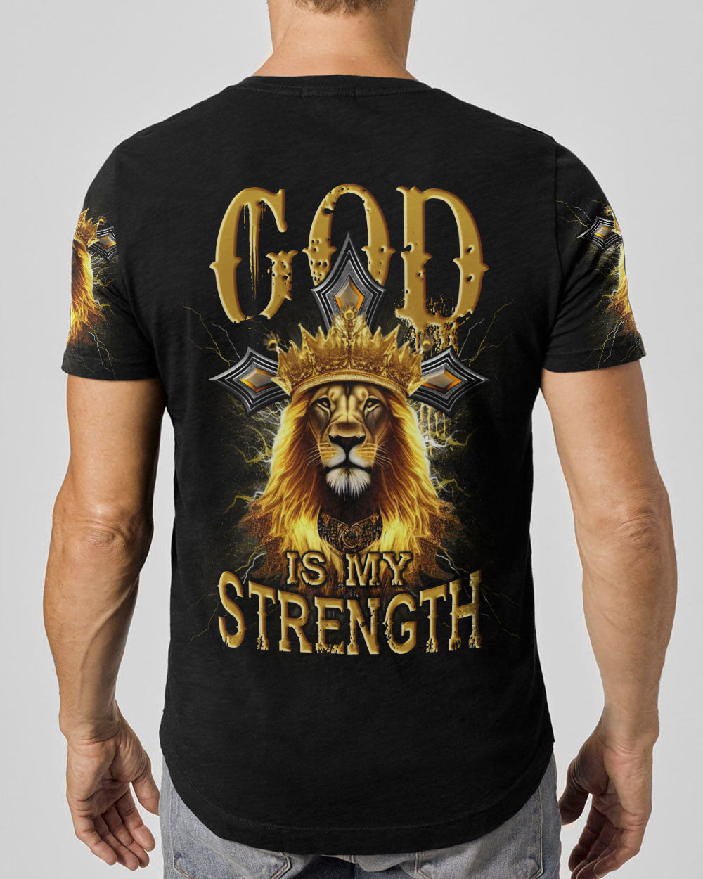 God Is My Strength Men's All Over Print Shirt - Yhlh2209234