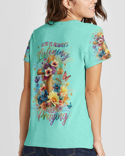 God Is Always Listening Women's All Over Print Shirt - Yhln0709232