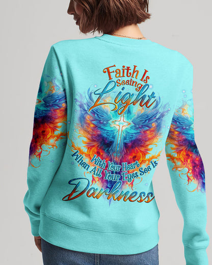 Faith Is Seeing Light Wings Women's All Over Print Shirt - Tlno2308234