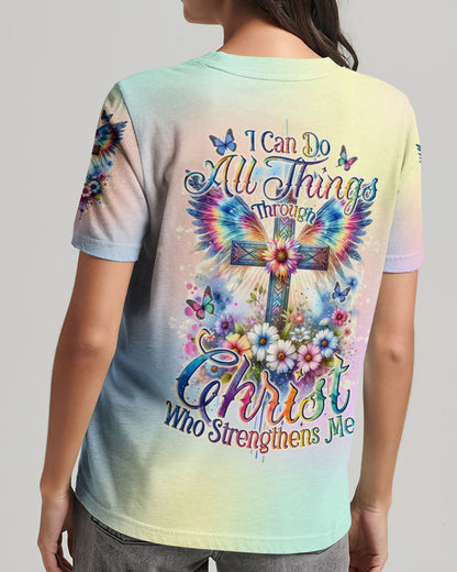 I Can Do All Things Through Christ Wings Women's All Over Print Shirt - Tlno0711234