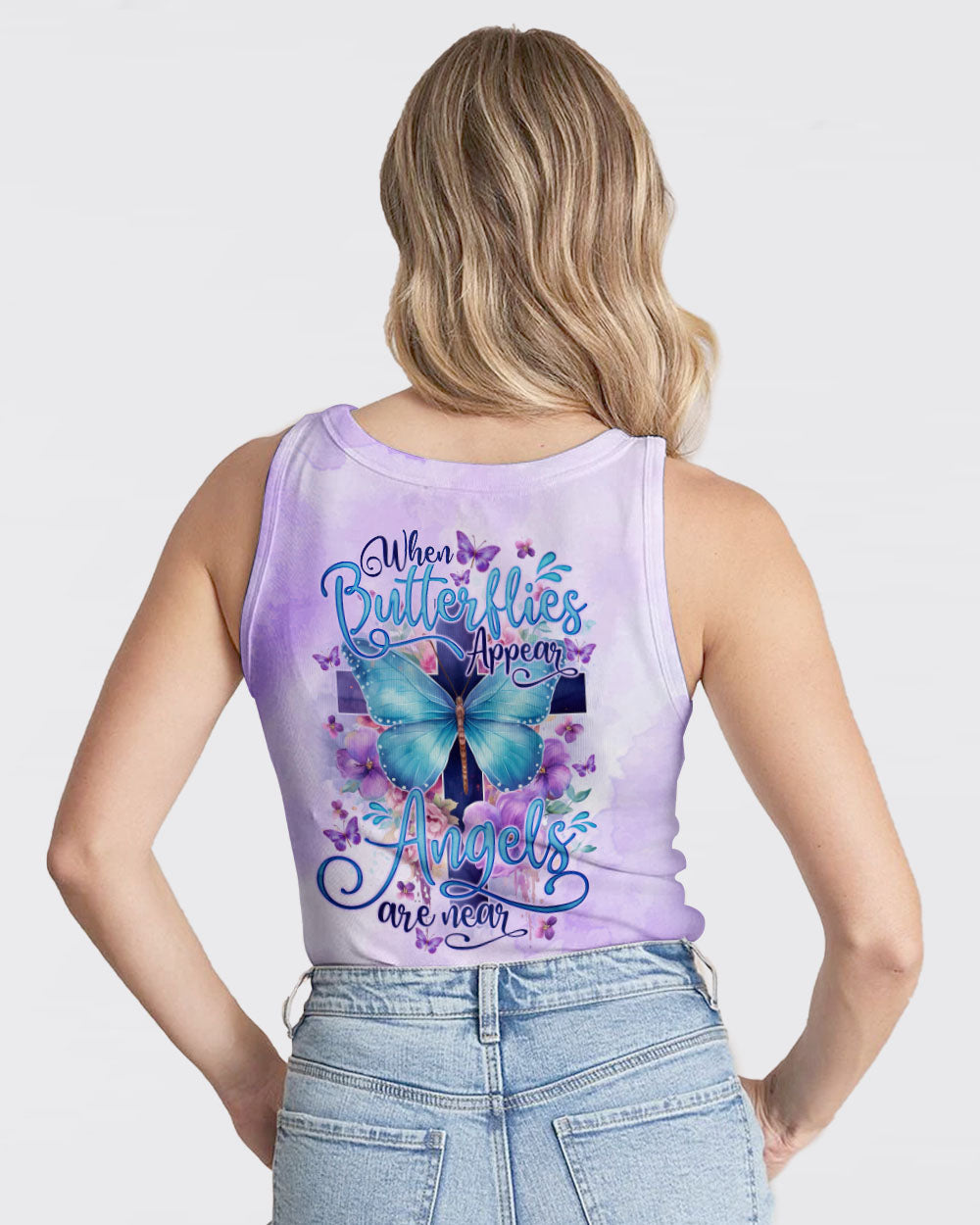 When Butterflies Appear Angels Are Near Women's All Over Print Shirt - Tlno1010232