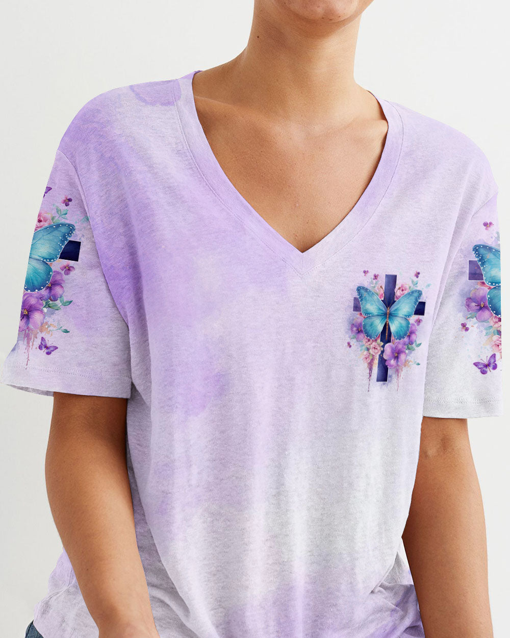 When Butterflies Appear Angels Are Near Women's All Over Print Shirt - Tlno1010232