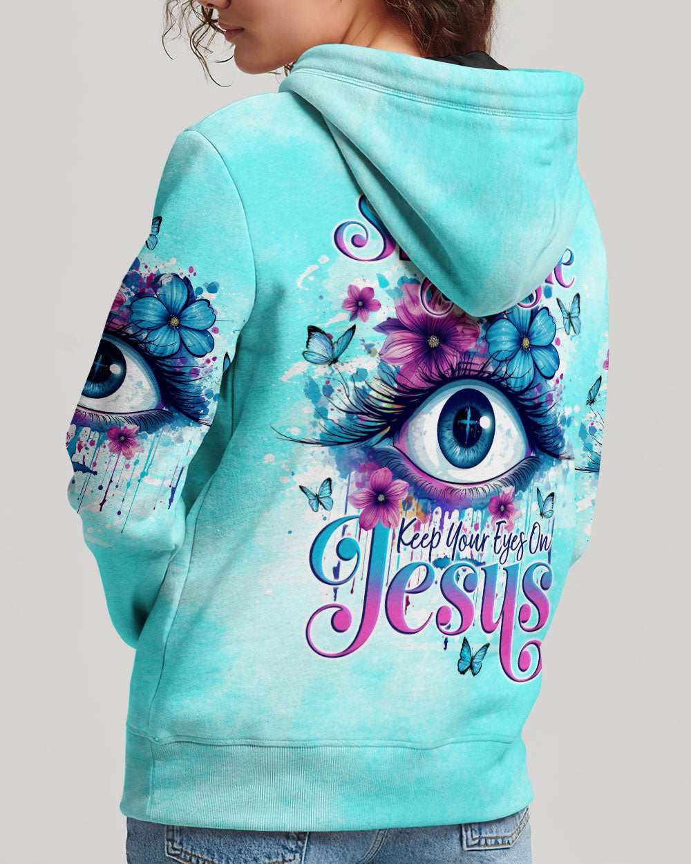 Keep Your Eyes On Jesus Women's All Over Print Shirt - Tlno1110234