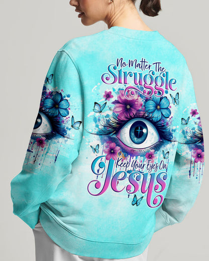 Keep Your Eyes On Jesus Women's All Over Print Shirt - Tlno1110234