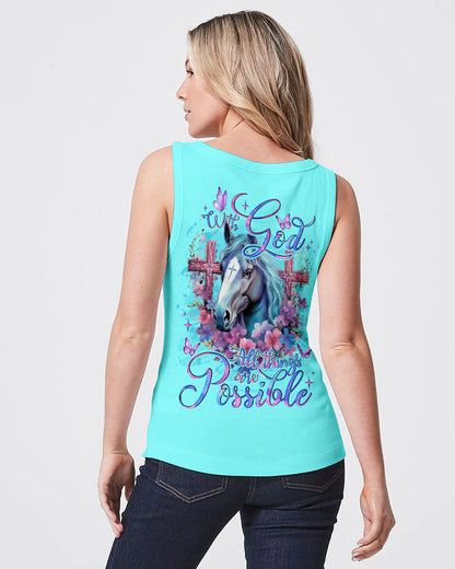 With God All Things Are Possible Horse Women's All Over Print Shirt - Tlno1210233