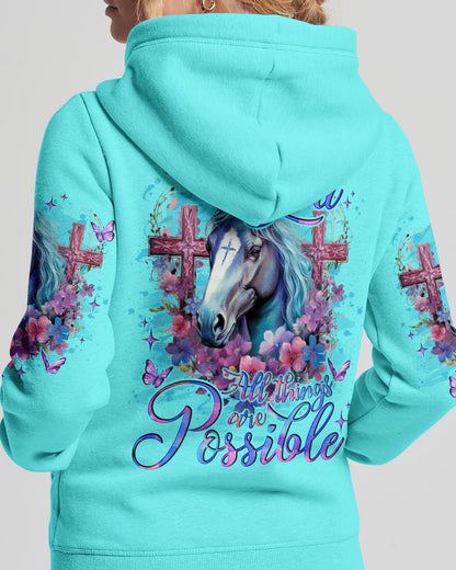 With God All Things Are Possible Horse Women's All Over Print Shirt - Tlno1210233