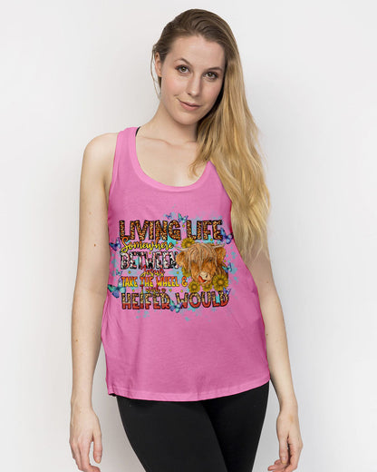 Living Life Somewhere Between Jesus Cow Women's All Over Print Shirt- Tlno1309234