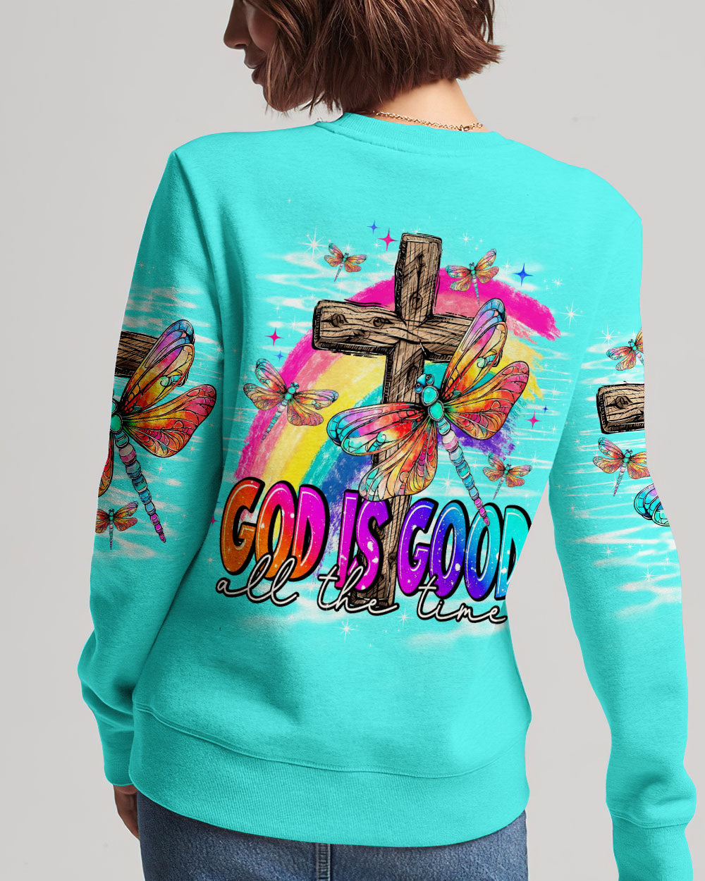 God Is Good Dragonfly Women's All Over Print Shirt - Tlno1409234