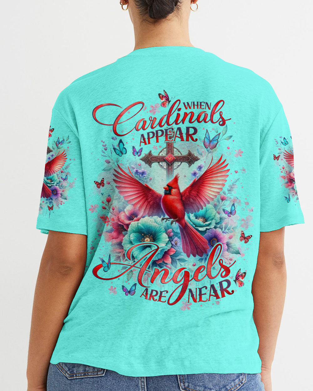 When Cardinals Appear Angels Are Near Women's All Over Print Shirt - Tlno1912234