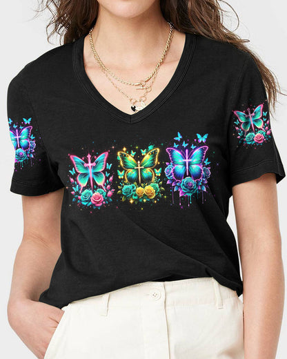 Faith Hope Love Butterfly Women's All Over Print Shirt - Tlno2501244