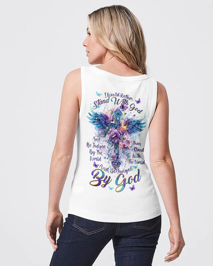 I Would Rather Stand With God Cross Wings Women's All Over Print Shirt - Tlnt0203244