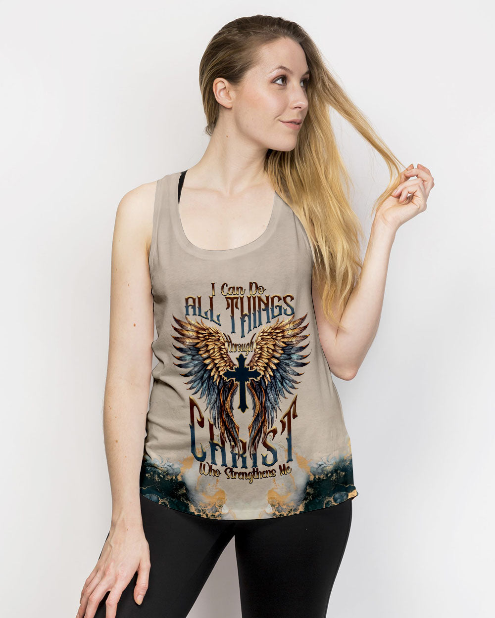 I Can Do All Things Through Christ Wings Women's All Over Print Shirt - Tlnt0408231