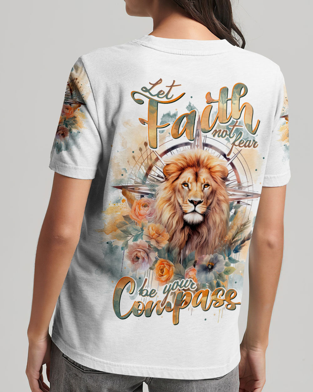 Let Faith Be Your Compass Lion Women's All Over Print Shirt - Tlnt0510233