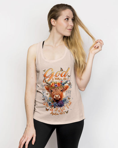 God Is Within Her Cow Women's All Over Print Shirt - Tlnt2209233